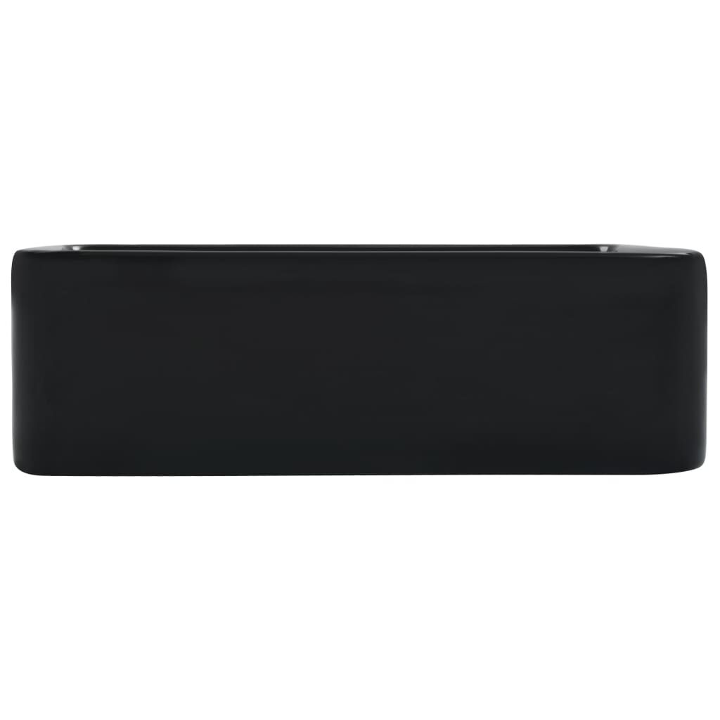 vidaXL حوض غسيل 13x30x40 سم سيراميك أسود